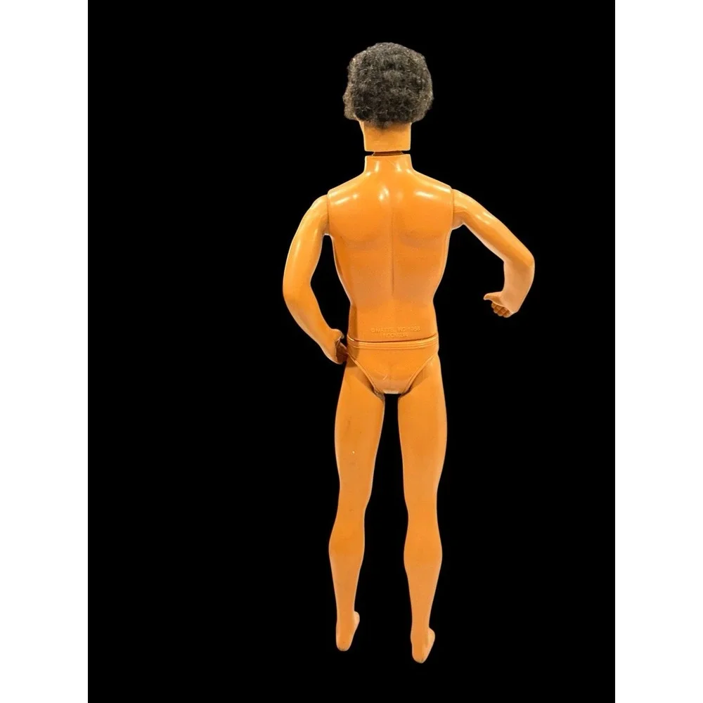 Mattel Barbie Flocked Haired Steven Doll African American AA Bendy Legs